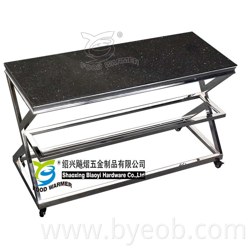 Mobile Talbeware for Chafing Dhsi Buffet with Stone